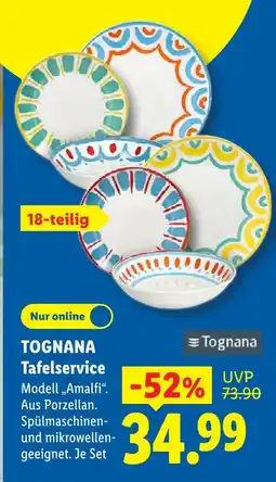 Lidl Tognana tafelservice modell 'amalfi' Angebot