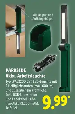 Lidl Parkside akku-arbeitsleuchte Angebot