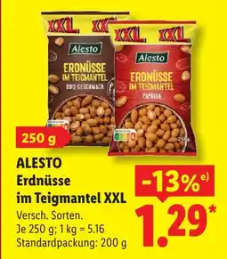 Lidl Alesto erdnüsse im teigmantel xxl bbq-geschmack Angebot