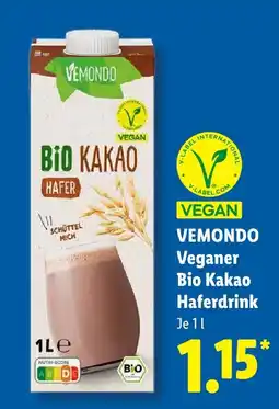 Lidl Vemondo veganer bio kakao haferdrink Angebot