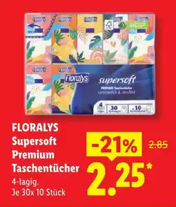 Lidl Floraly's supersoft premium taschentücher Angebot