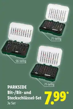 Lidl Parkside bit-/bit- und steckschlüssel-set 56-teilig Angebot
