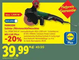 Lidl Parkside satinierschleifmaschine/bürstenschleifmaschine Angebot