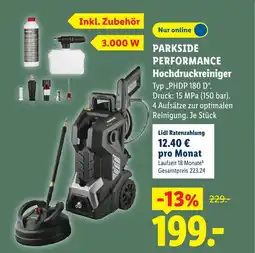 Lidl Parkside performance hochdruckreiniger typ phdp 180 d Angebot