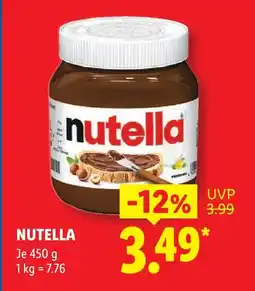Lidl Nutella nutella Angebot