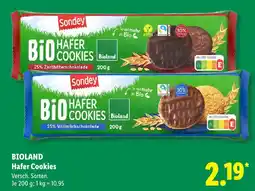 Lidl Sondey bio hafer cookies 25% zartbitterschokolade Angebot