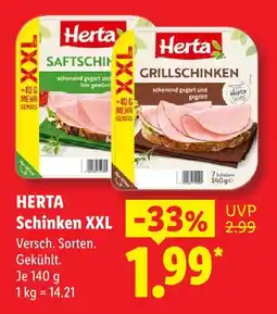 Lidl Herta saftschinken xxl Angebot