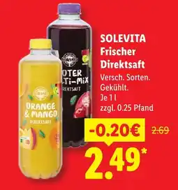 Lidl Solevita orange & mango direktsaft Angebot