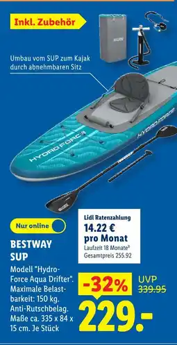 Lidl Bestway hydro-force aqua drifter sup Angebot