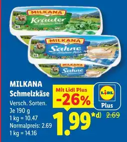 Lidl Milkana schmelzkäse kräuter Angebot