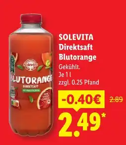 Lidl Solevita direktsaft blutorange Angebot