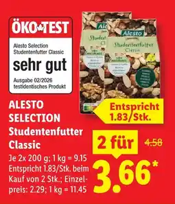 Lidl Alesto selection studentenfutter classic Angebot