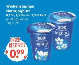 V Markt Weihenstephan naturjoghurt Angebot
