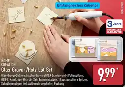 Aldi Nord HOME CREATION Glas-Gravur-/Holz-Löt-Set Angebot