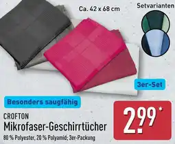 Aldi Nord CROFTON Mikrofaser-Geschirrtücher Angebot