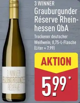 Aldi Nord 3 WINNER Grauburgunder Réserve Rheinhessen QbA Angebot