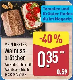 Aldi Nord MEIN BESTES Walnussbrötchen Angebot