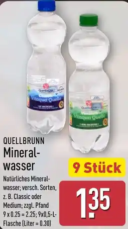 Aldi Nord QUELLBRUNN Mineralwasser Angebot