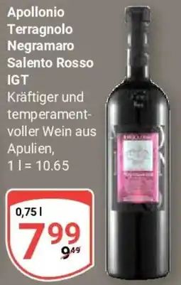 Globus Apollonio Terragnolo Negramaro Salento Rosso IGT Angebot