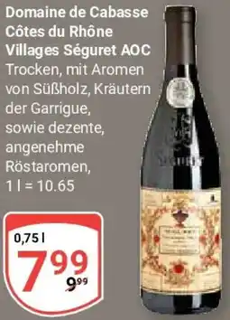 Globus Domaine de Cabasse Côtes du Rhône Villages Séguret AOC Angebot