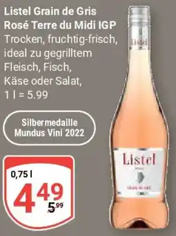 Globus Listel Grain de Gris Rosé Terre du Midi IGP Angebot