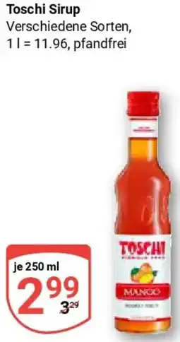 Globus Toschi Sirup Angebot