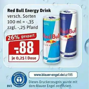 REWE Kaufpark Red Bull Energy Drink Angebot