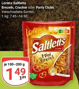 Globus Lorenz Saltletts Brezeln, Cracker oder Party Clubs Angebot