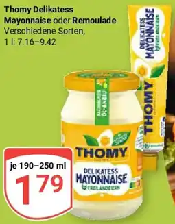Globus Thomy Delikatess Mayonnaise oder Remoulade Angebot