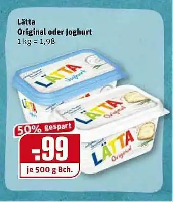 REWE Kaufpark Lätta Original Oder Joghurt Angebot