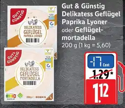 Marktkauf Gut & günstig delikatess geflügel paprika lyoner Angebot