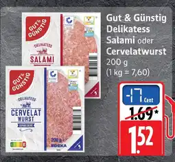 Marktkauf Gut & günstig delikatess salami Angebot