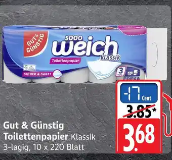 Marktkauf Gut & günstig toilettenpapier klassik Angebot