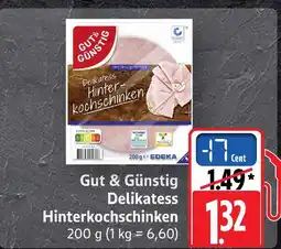 Marktkauf Gut & günstig delikatess hinterkochschinken Angebot