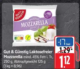 Marktkauf Gut & günstig laktosefreier mozzarella Angebot