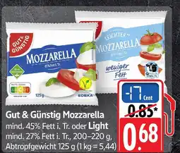 Edeka Gut & günstig mozzarella 45% fett i. tr Angebot