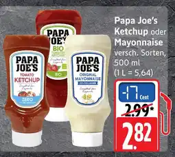Edeka Papa joe's tomato ketchup zero Angebot