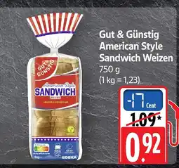 Edeka Gut & günstig american style sandwich weizen Angebot