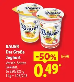 Lidl Bauer der große joghurt mango Angebot