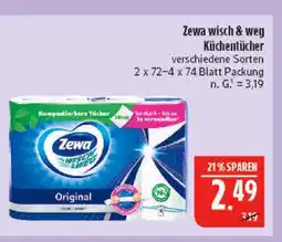 Marktkauf Zewa zewa wisch & weg küchentücher Angebot