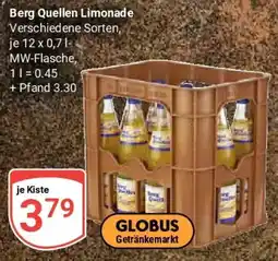 Globus Berg Quellen Limonade Angebot