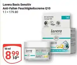 Globus Lavera Basis Sensitiv Anti-Falten Feuchtigkeitscreme Q10 Angebot