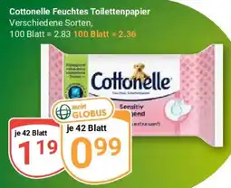Globus Cottonelle Feuchtes Toilettenpapier Angebot