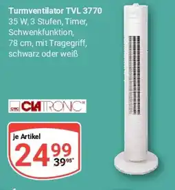 Globus CLATRONC Turmventilator TVL 3770 Angebot