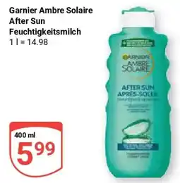Globus Garnier Ambre Solaire After Sun Feuchtigkeitsmilch Angebot