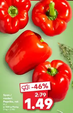 Kaufland Span./ niederl. Paprika, rot Angebot