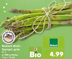Kaufland Bioland dtsch. Spargel, grün Angebot