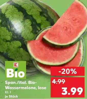 Kaufland Span./ital. Bio- Wassermelone, lose Angebot