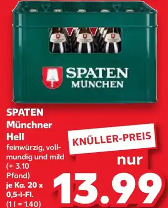 Kaufland SPATEN Münchner Hell Angebot