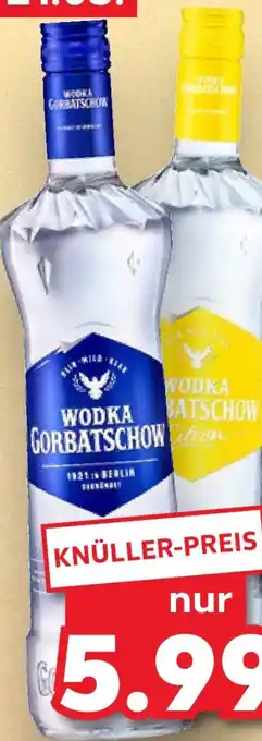 Kaufland GORBATSCHOW Wodka Original oder Citron Angebot
